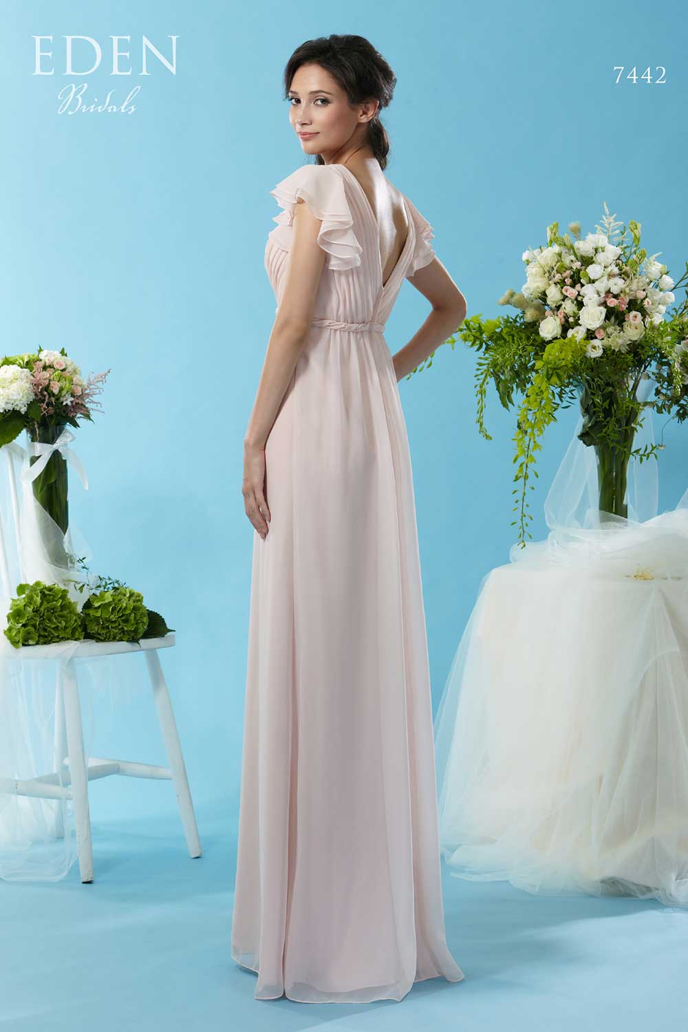 Floor length bridesmaid dress