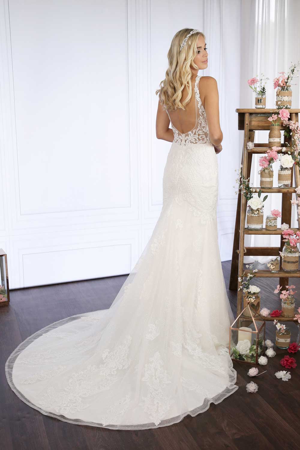 Bridal gown rear view